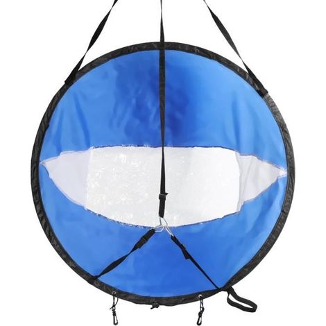 YOSOO voile de kayak Voile de canoë de fenêtre transparente pliable de 108 cm et sac de rangement étanchéité bleu et blanc (1/4)