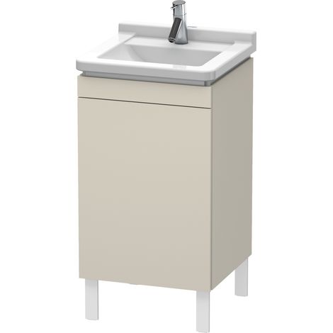 Mobiletto Duravit L-Cube Vanity verticale, 1 sportello, incernierato a sinistra, 460 mm, per Starck 3 030348, colorazione: Taupe Decor - LC6169L9191 (1/4)