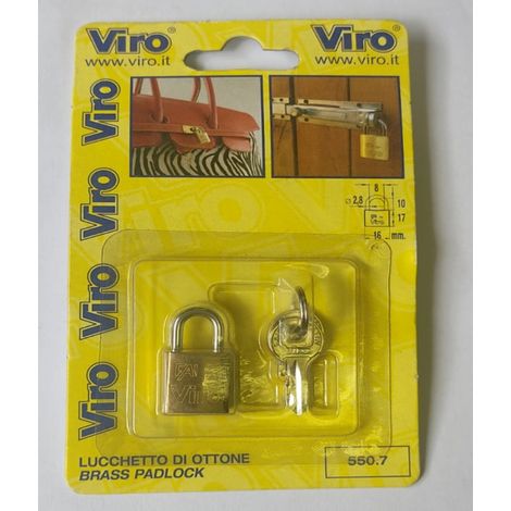 VIRO - LUCCHETTO IN OTTONE ANTI-ABRASIONE 16MM
