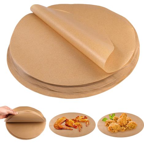 150 Feuilles Papier Sulfurisé Rond Antiadhésif 26cm Pour Friteuse À Air Papier Huileproof Pour Barbecues, Pizzas, Viandes, Gâteaux Et Tous Fourneaux (1/5)