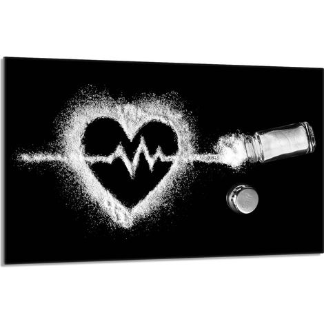 Placa protectora de vidrio para estufa 80x52 Corazón (1/5)