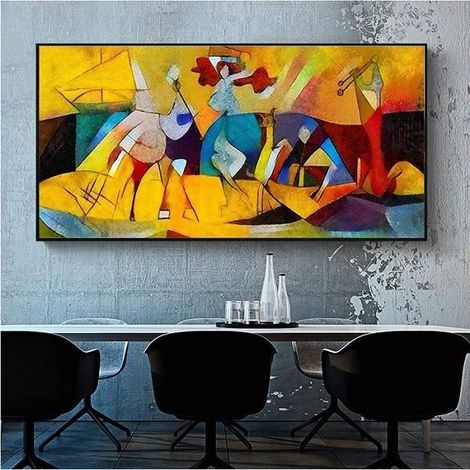 Moderne Abstrait Picasso CéLèBre Peinture Affiches Et Toile Tableau Peinture Murale Art pour Salon Decoration 50x100cm sans Cadre-Ywey (1/4)