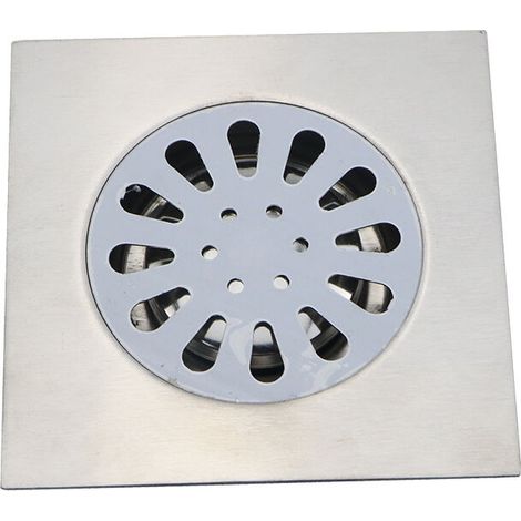Siphon De Sol en Acier Inoxydable Drain De Douche Carré Anti-Odeur pour Salle De Bain 150 150mm (1/5)