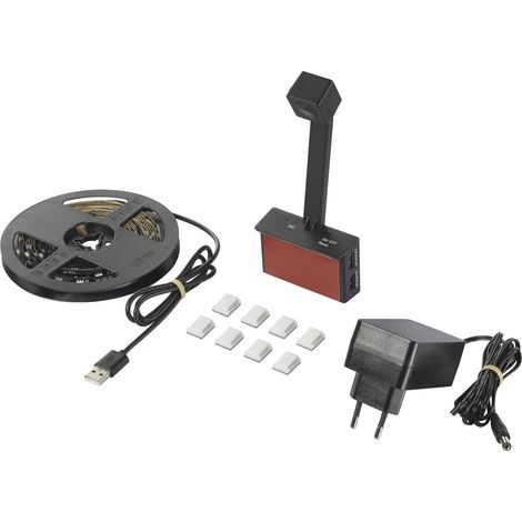 TV01RGB LED-Lichtleisten-Komplettset mit USB-Anschluss 230 V 5.29 m RGB 1 St. (1/5)