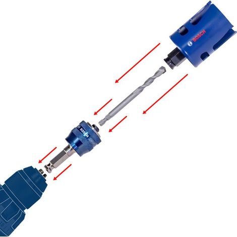 Bosch PRO  Multi Material  PC Plus  Sierra perforadora  102 mm  4 piezas  - 2608594487 (1/2)