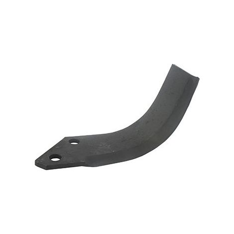 Gerader Erdbeermesser für Rückwärts-Erdbeeren, passend für Agria, Originalnummer 70234. Länge: 185 mm, Bohrung ø 12 mm, Achsabstand 43 mm.