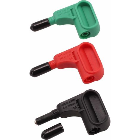 Para sonda de prueba magnética accesorio multímetro, puntas de 4 mm, compatible con varios medidores (rojo+negro+verde) (1/4)