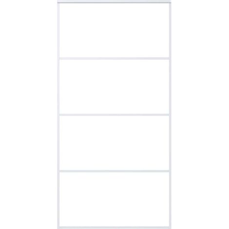 Maison Exclusive - Porte coulissante Verre ESG et aluminium 102,5x205 cm Blanc (1/5)