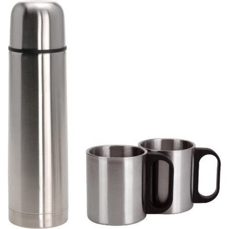 Set termo 1 litros con 2 tazas inox (1/4)