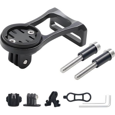 Support de vélo pour Garmin Edge – Alliage aluminium 6061 T6 – Fixation guidon légère et stable – Compatible GoPro et modèles Garmin Edge