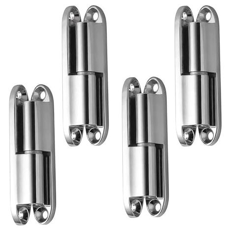 Juego de 4 bisagras para puertas, extraíbles, silenciosas, para puertas de armarios, habitaciones y muebles.