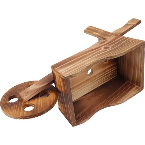 Chariot en bois créatif pour plantes grasses, lot de pots décoratifs, vitrine de magasin (1/5)