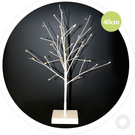 Albero decorativo Cumia LED 40cm 3xAA Bianco