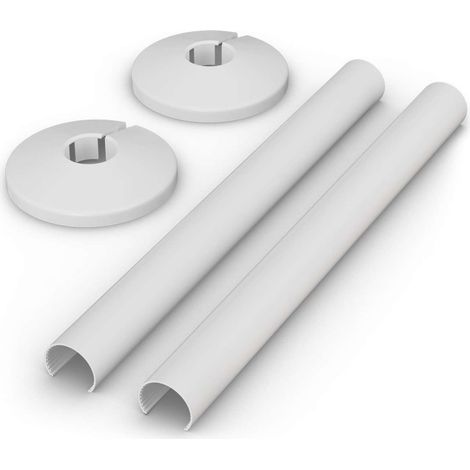 Talus - White Gloss Snap On Pipe Covers 200mm (1/2)