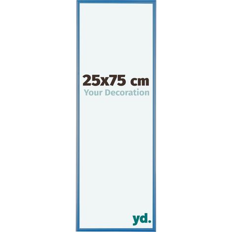 yd. - Cadre photo 25x75 - Bleu Acier - Aluminium - Kent
