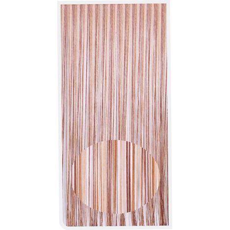 TRADE SHOP - Tenda Moschiera Antimosche Con Corde Cordoncino Bicolore Noce 120x230 Cm Tpl85 017394 -