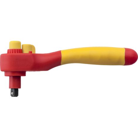 Wiha Clé à cliquet isolée pour clé à douille 1/4" réversible 145 mm (43054)