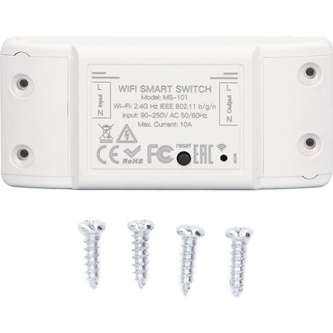 Module de commutation WiFi, prise en charge de la commande vocale et de la synchronisation des appareils intelligents marche/arrêt pour l'application Tuya 220W 10A 90-250V (1/5)