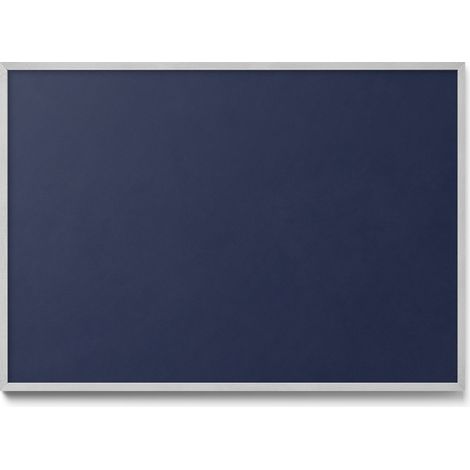 Tableau Magnétique décoratif en Métal – idéal pour Aimants - Couleur bleu marine foncé - Minimaliste - Cadre Argenté - 100x70 cm - Panneau Magnétique (1/5)