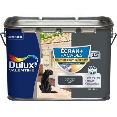 Peinture Ecran+ Multi-Supports Façade - protection 15 ans sur 15 matériaux - Mat Ton Pierre 2,5 L
