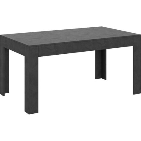Table rectangulaire extensible 4 à 10 personnes 160 à 220 cm anthracite spatulé Tipi (1/5)