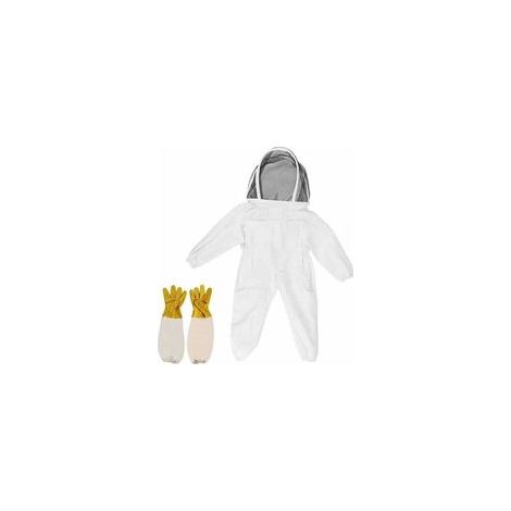 Combinaison d'apiculteur enfant en coton – Taille M – Veste, voile, chapeau et gants inclus – Protection efficace pour visites de ferme