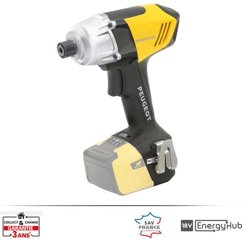 Peugeot – Visseuse à choc Brushless 18V – Couple 180 Nm – Vitesse 0-2800 tr/min – Technologie anti-vibrations pour vissage précis (1/8)