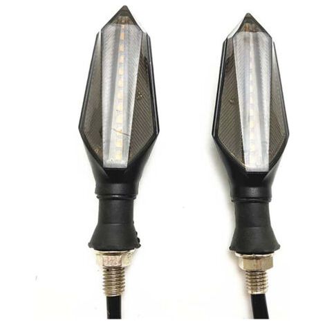 Intermitentes para motocicleta, 4 piezas, ABS sólido y duradero, ligeros, luces diurnas para decoración y conducción. (1/4)