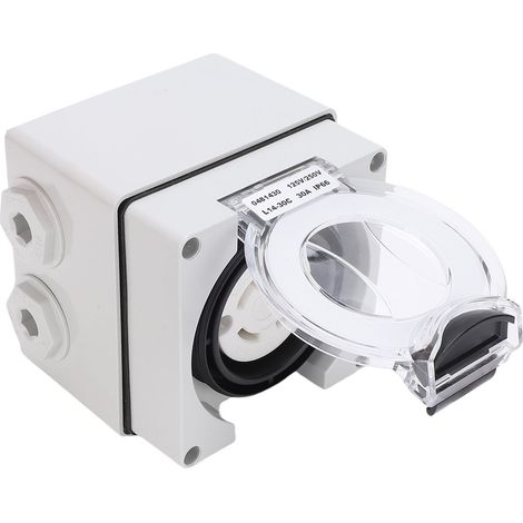 Boîte d'entrée pour génératrice 30A NEMA L14-30C IP66 prise femelle verrouillage par torsion pour alimentation extérieure (1/5)