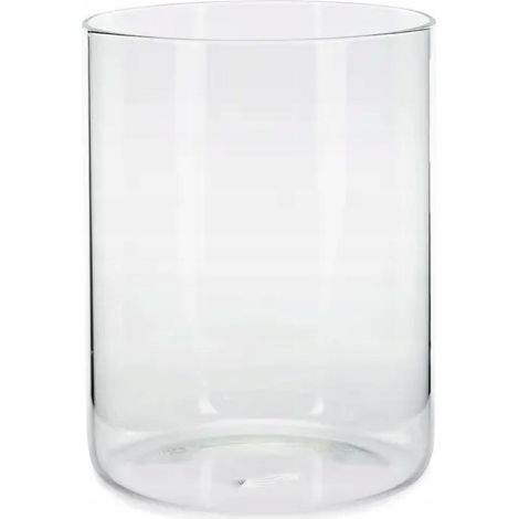 Portacandele in vetro, vaso, tubo portacandele, decorazione per comunione, matrimonio, 13x17 cm (1/4)