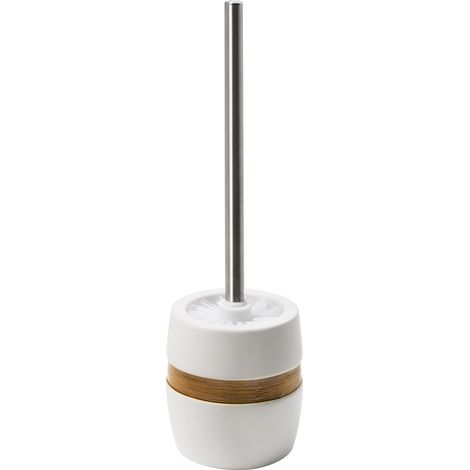 Porte brosse à poser blanc et bronze en céramique mod. Maya (1/2)