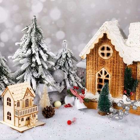 Décoration de Noël en neige artificielle, couverture de Noël pailletée, tapis de Noël en neige. (1/5)