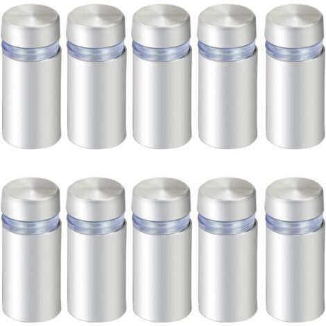 12 x 25mm Stainless Steel Glass Standoff Bracket Screws Advertising Nails Hardware Fixtures Screws 10PCS (1/4)