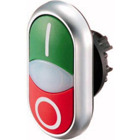 Eaton M22-DDL-GR-X1/X0 Pulsador Doble Verde Rojo IP66