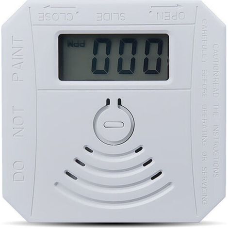 Tigrezy Gasmelder, Kombinierter Kohlenmonoxid-Rauchmelder, batteriebetriebener CO-Rauchmelder mit LED-Anzeige, Blinklicht, akustischem Alarm und Warnmuster – Weiß (1/4)
