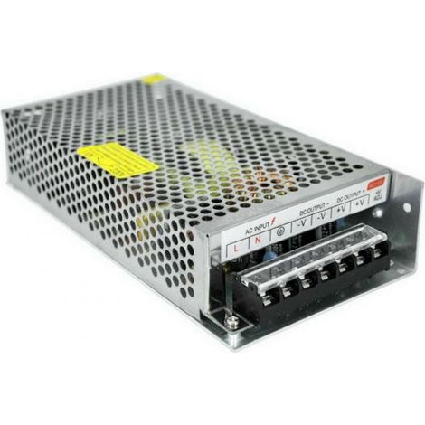 Alimentatore 12v 15A 180w metallico stabilizzato , trasformatore switching (1/5)