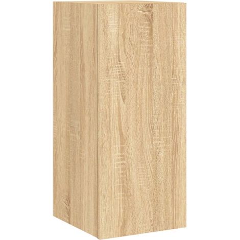 Mobile TV multimediale scaffale per televisione televisione buffet sala da pranzo soggiorno camera da letto a parete con luci a LED rovere Sonoma 30,5 x 35 x 70 cm marrone 020028012