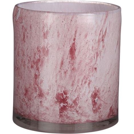 Mica Glas Vase Estelle zylinder hellrosa, 18,5 x 17 cm Deko-Accessoires