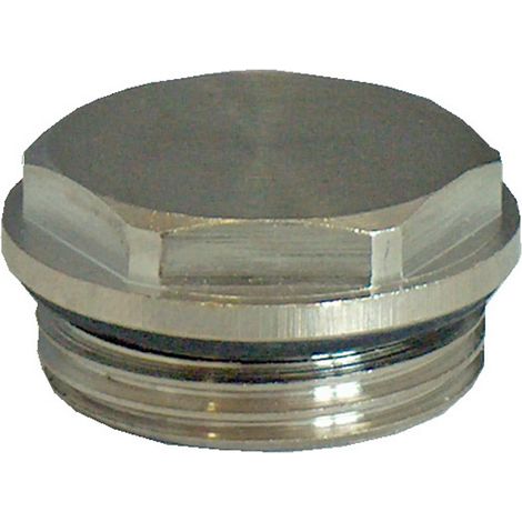 OVENTROP Tapón ciego G 1/2 AG, PN 10, auto sellante, latón, niquelado, 1101704
