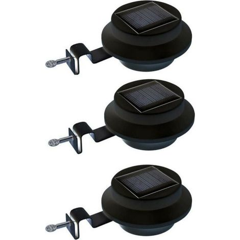3 Solar-Dachrinnenleuchten