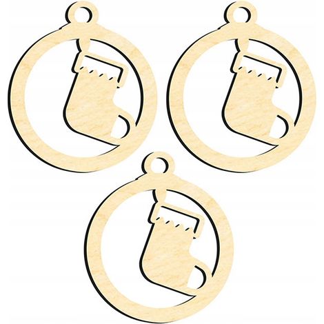 Weihnachtsbaumschmuck aus Holz Z55 3 Stk. (1/3)