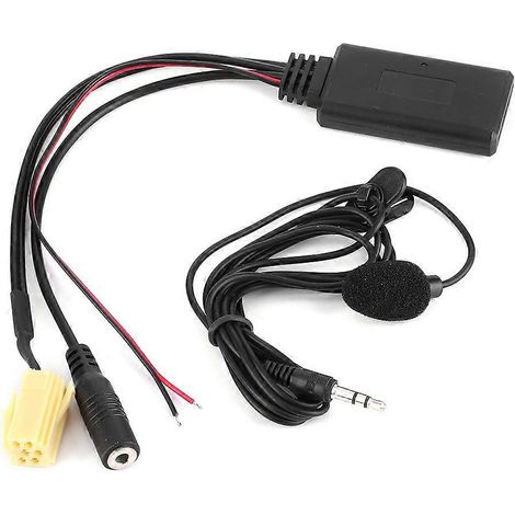Bluetooth 5.0 Radio-Aux-Eingangsadapter, Kfz-Mikrofon-Freisprechkabel passend für Alfa Romeo