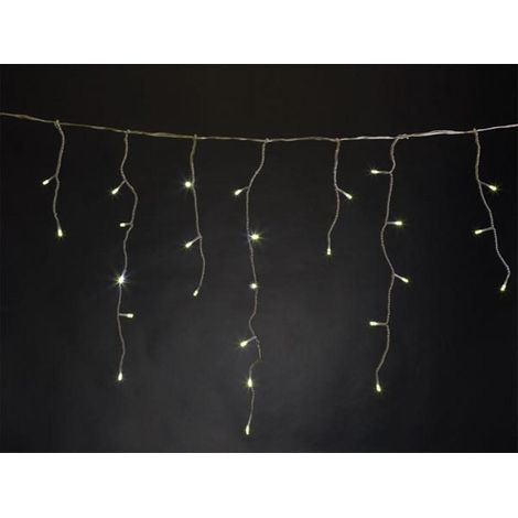 RANA LED - 2 x 0,6 m - 72 lampade bianco caldo - filo trasparente - modulatore - 24 V (1/4)