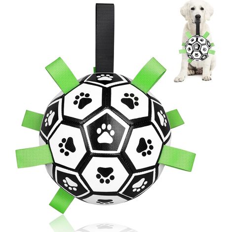 Hundefußball mit Riemen, interaktives Schlepper-Hundespielzeug, Geburtstagsgeschenke für Welpen, Wasserspielzeug für Hunde, langlebige Bälle für kleine Hunde (1/2)