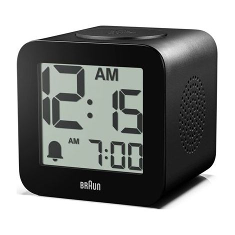 Braun BC 25 BP schwarz Quarzwecker mit Sprachausgabe