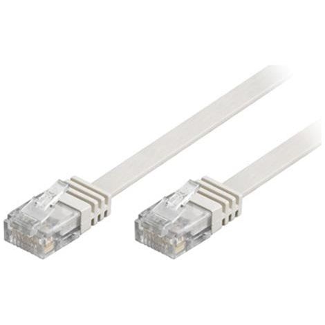 Cable de red UTP Cat6 patch cable 20m blanco plano