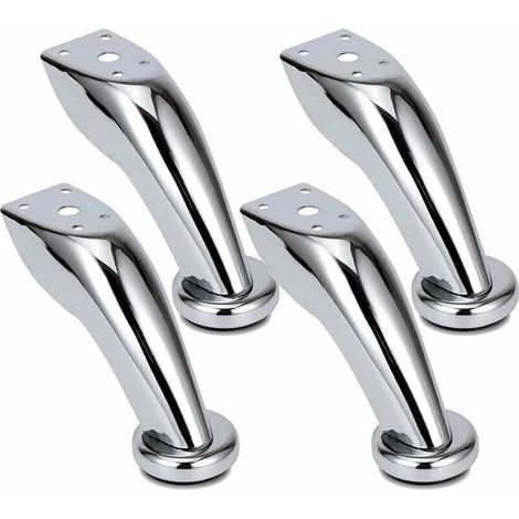 Pieds Canapé Épais Acier Inoxydable, 4 Pièces Pieds de Meubles, Pieds Chromé, Meubles Armoire Lit Canapé Pieds, pour Canapés, Chaises, Tabourets, Armoires (1/4)