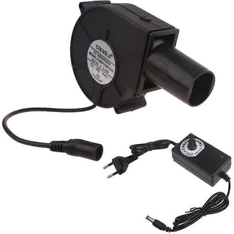 Souffleur BBQ portable 12V pour poêle à bois, régulation de vitesse, ventilateur extérieur 26mm prise EU