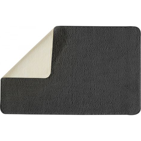 Tapis de bain uni 50x80 en polyester chocolat 50x80cm (1/3)