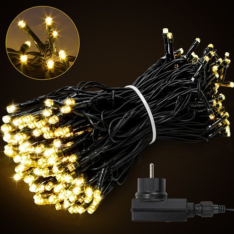 Randaco Guirnalda luminosa LED 20m 200 LEDs Decoración Navideña – Decoración para Bodas, Navidad, Interior y Exterior Blanco Cálido (1/5)